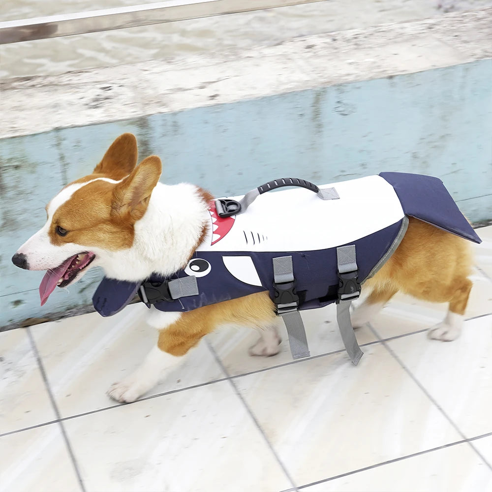 Summer Shark Pet Life Jacket Buoyancy Dog Swimsuit Vest Swimming Clothes Pet Coat Supplies
