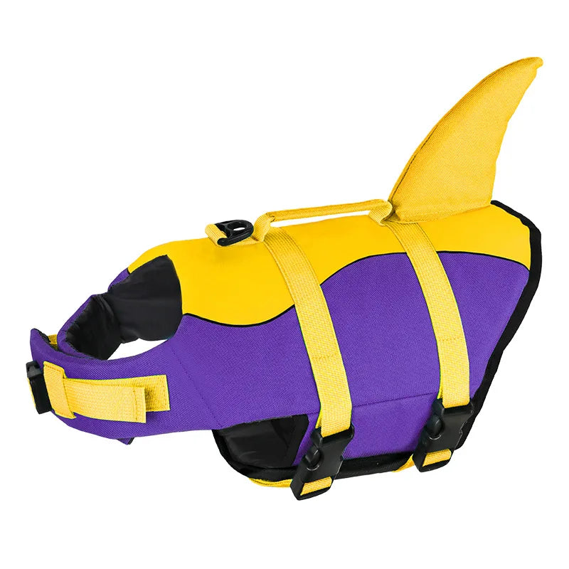 Lifevest for Dogs Super Buoyancy Mermaid Shark Dog Life Jacket for Small Large Dogs Reflective Safe Puppy Swimsuit with Handle