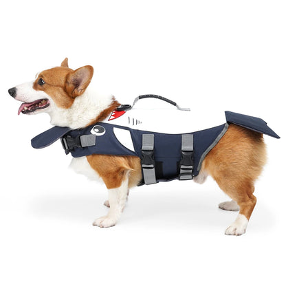 Summer Shark Pet Life Jacket Buoyancy Dog Swimsuit Vest  Swimming Clothes Pet Coat Supplies