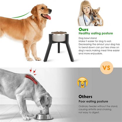 2025+ Dog Bowl Stand for Medium Large Dogs, Adjustable Width Elevated Dog Bowls 7-10.6inch, Raised Dog Food Water Bowls