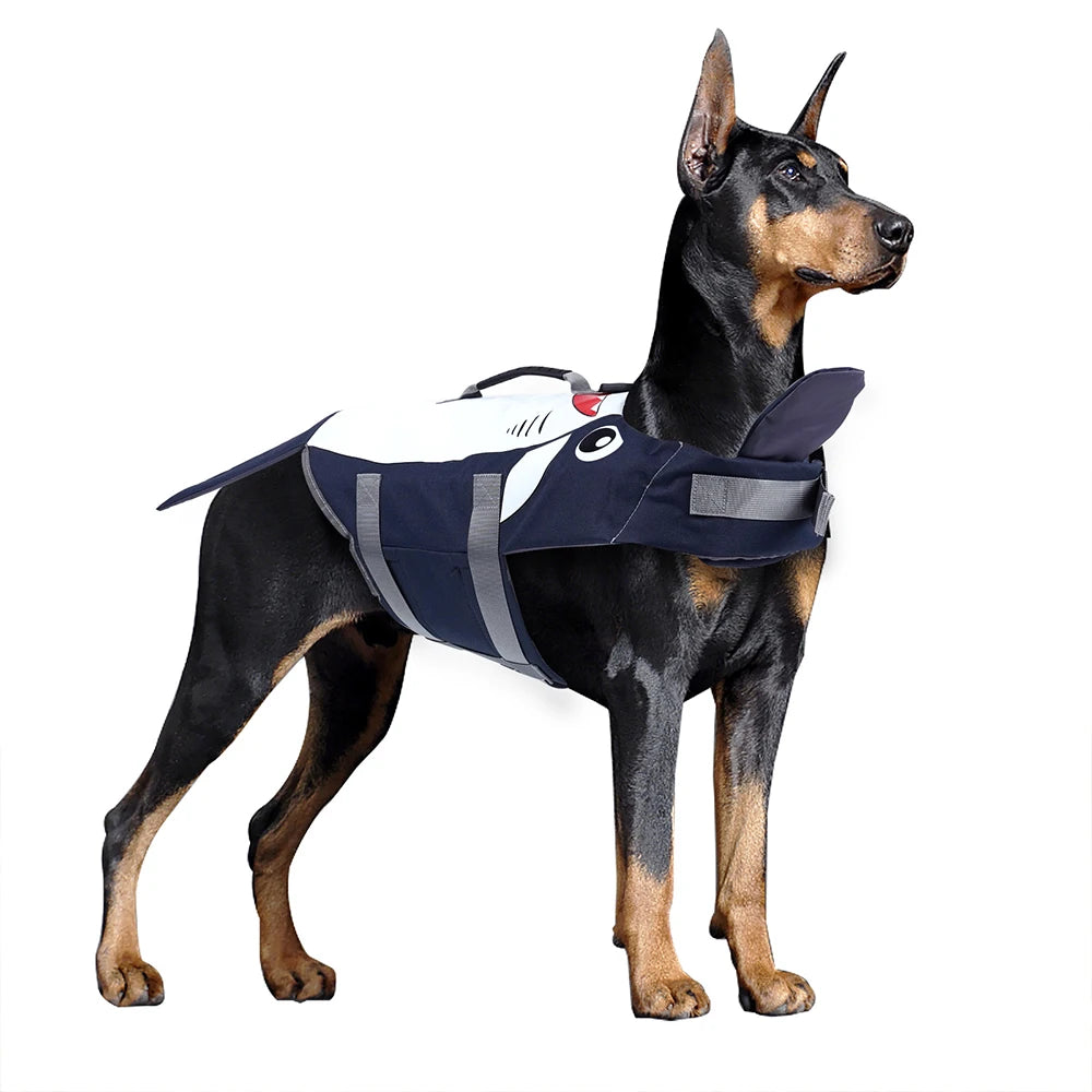 Summer Shark Pet Life Jacket Buoyancy Dog Swimsuit Vest  Swimming Clothes Pet Coat Supplies
