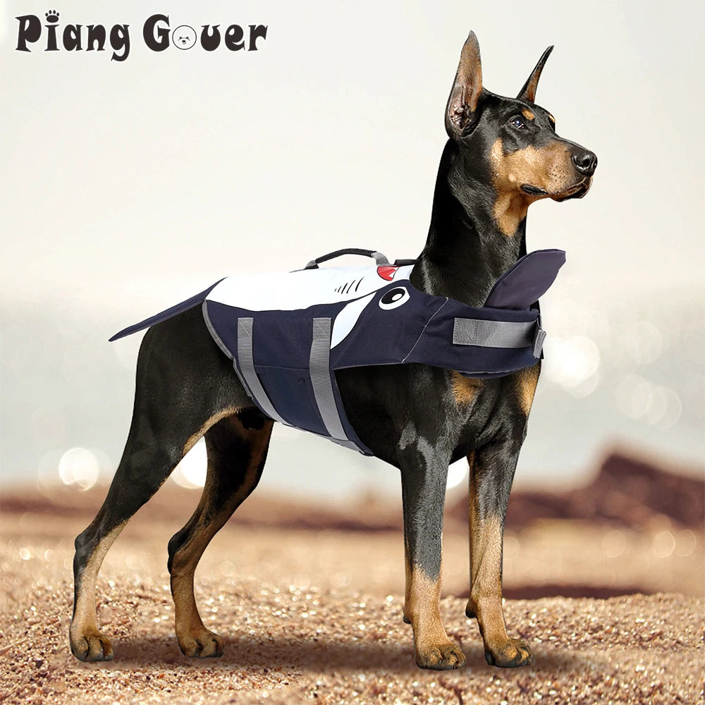 Summer Shark Pet Life Jacket Buoyancy Dog Swimsuit Vest  Swimming Clothes Pet Coat Supplies
