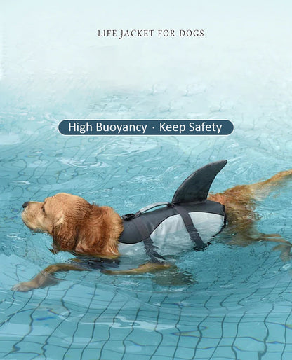 Lifevest for Dogs Super Buoyancy Mermaid Shark Dog Life Jacket for Small Large Dogs Reflective Safe Puppy Swimsuit with Handle