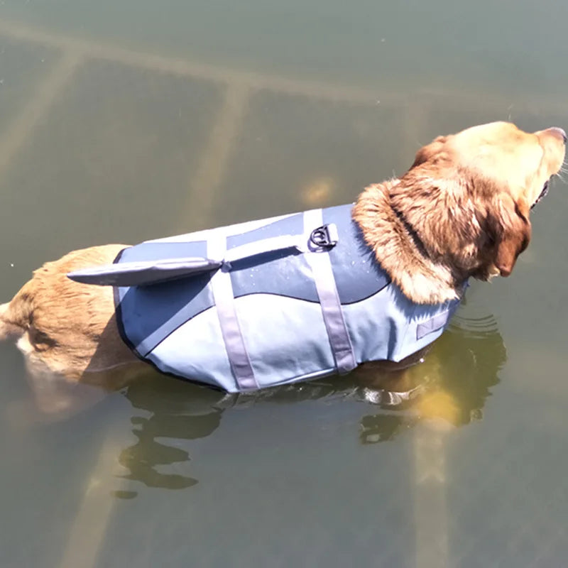 Funny Shark Costume Pet Life Jacket Vest for Medium Large Dogs Summer Beach Big Dog Swimsuit Golden Retriever Mascotas Clothes