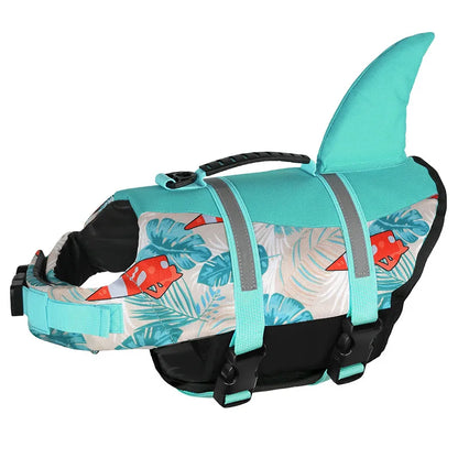 Lifevest for Dogs Super Buoyancy Mermaid Shark Dog Life Jacket for Small Large Dogs Reflective Safe Puppy Swimsuit with Handle