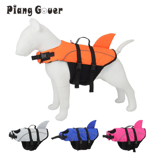 Shark Pet Life Jacket Dog Swim Vest Swimsuit Jacket Summer Small Medium Dog Coat Reflective Clothes XS-2XL