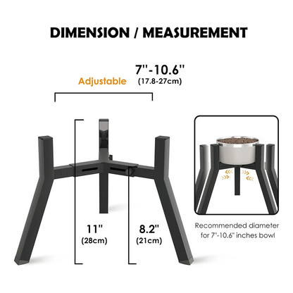 2025+ Dog Bowl Stand for Medium Large Dogs, Adjustable Width Elevated Dog Bowls 7-10.6inch, Raised Dog Food Water Bowls