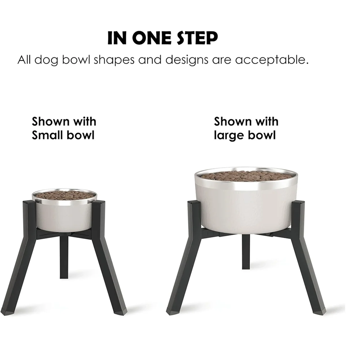 2025+ Dog Bowl Stand for Medium Large Dogs, Adjustable Width Elevated Dog Bowls 7-10.6inch, Raised Dog Food Water Bowls