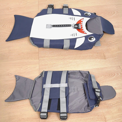 Summer Shark Pet Life Jacket Buoyancy Dog Swimsuit Vest  Swimming Clothes Pet Coat Supplies