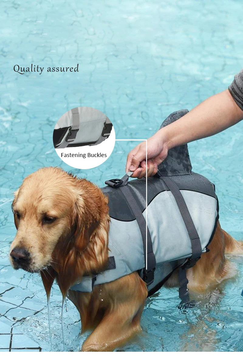 Lifevest for Dogs Super Buoyancy Mermaid Shark Dog Life Jacket for Small Large Dogs Reflective Safe Puppy Swimsuit with Handle