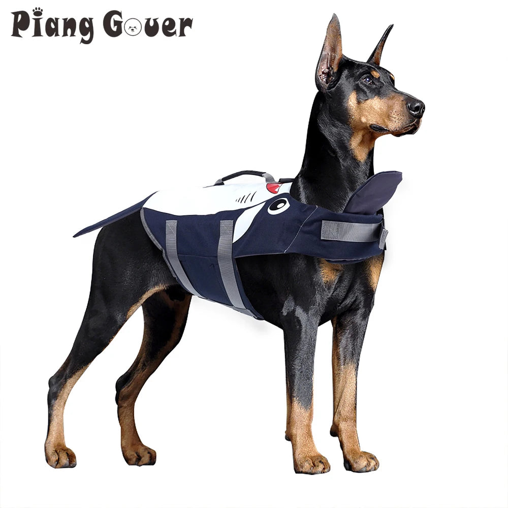 Summer Shark Pet Life Jacket Buoyancy Dog Swimsuit Vest  Swimming Clothes Pet Coat Supplies