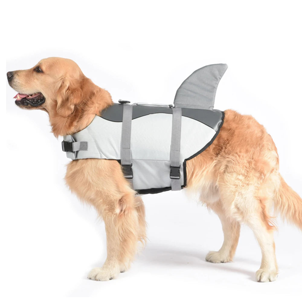 Lifevest for Dogs Super Buoyancy Mermaid Shark Dog Life Jacket for Small Large Dogs Reflective Safe Puppy Swimsuit with Handle