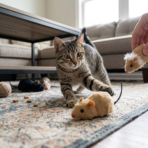 Electric Cat Toy Mouse – Interactive Racing Mouse For